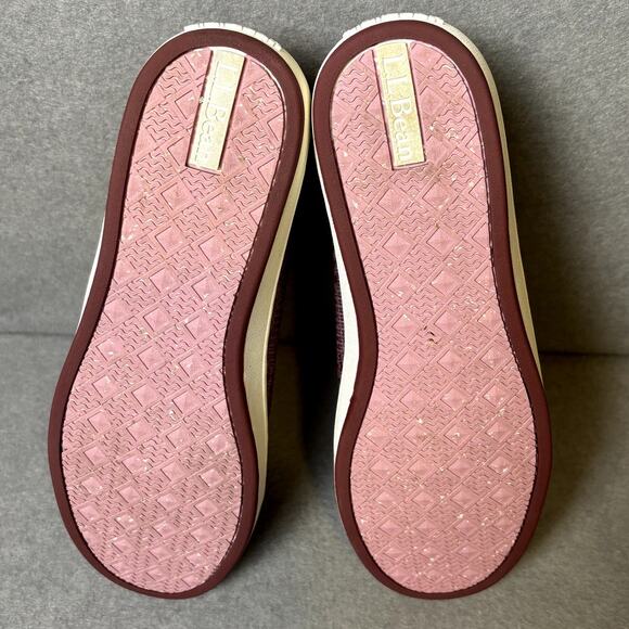 LL Bean Eco Bay Knit Stretch Lace Up Plum Purple Women's 7 Washable Sneakers EUC - Picture 7 of 7